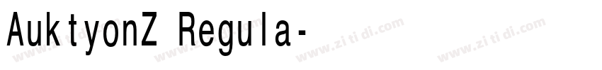 AuktyonZ Regula字体转换
